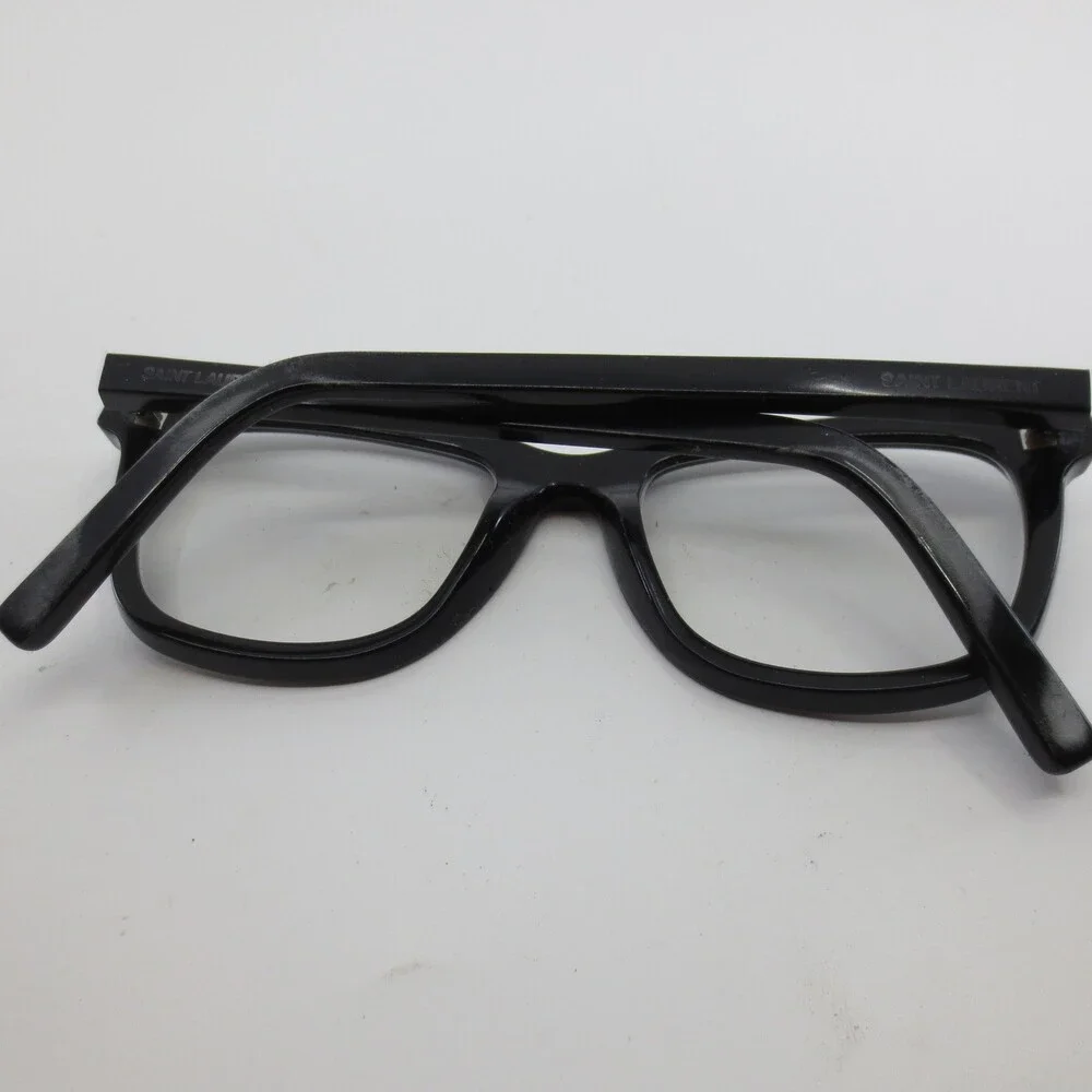 Saint Laurent SL 168 001 Black Square Eyeglasses Frames 50-19-140 Italy - Picture 7 of 8
